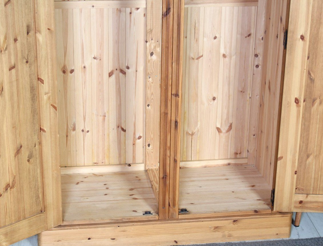 UK Delivery - Very Large Second-Hand Waxed Pine Wardrobe - Furniture in Hailsham