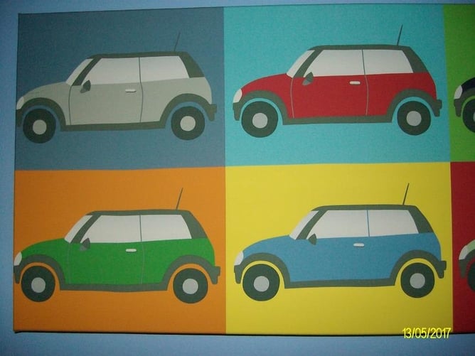 'MINI' Print Canvas Picture