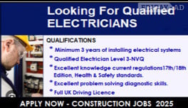 ELECTRICIANS 2026 – SUB CONTRACTS AVAILABLE - CSCS CARD in Chichester