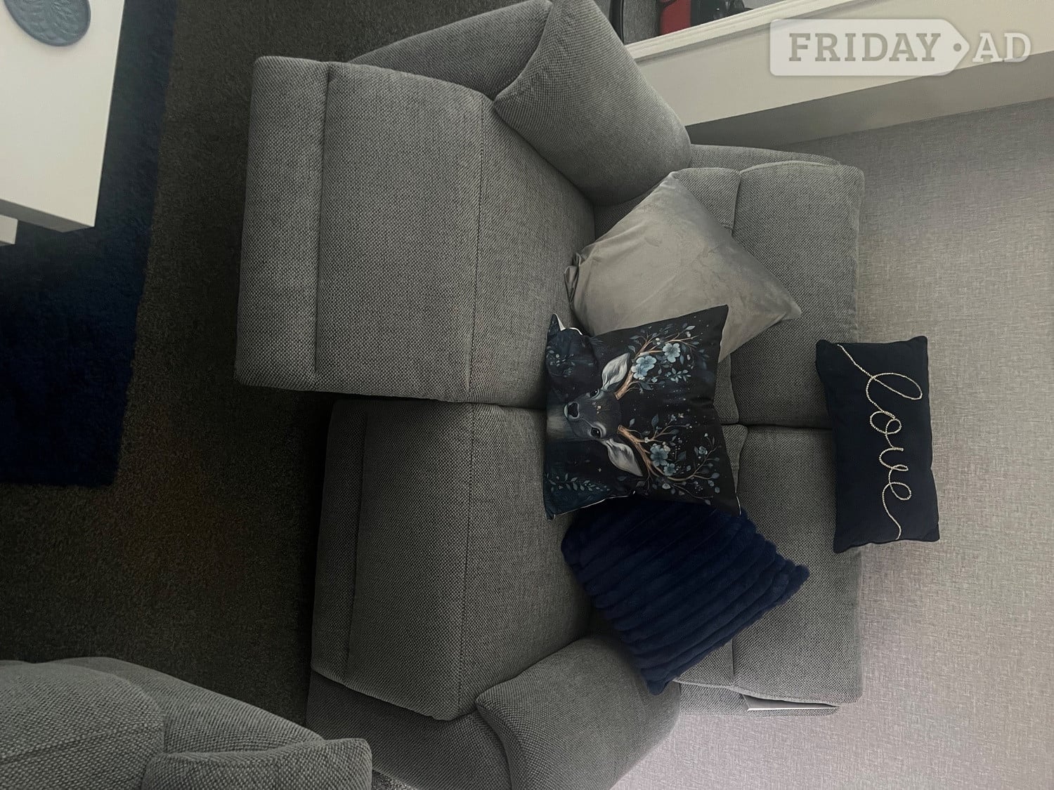 Recliner two two setter sofas light grey