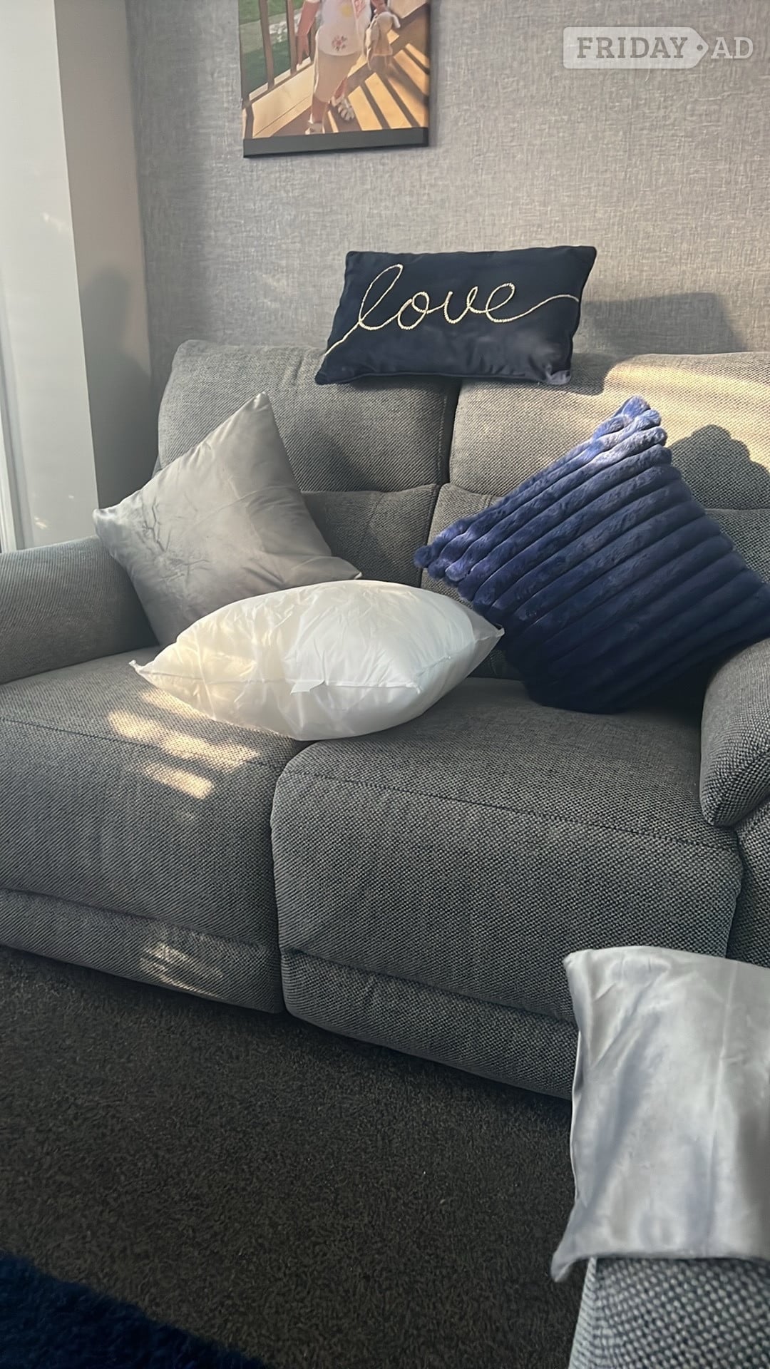 Hartlepool Recliner two two setter sofas light grey