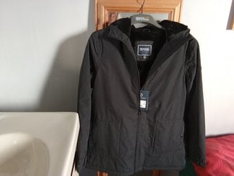 Regatta waterproof ladies coat  black with hood 