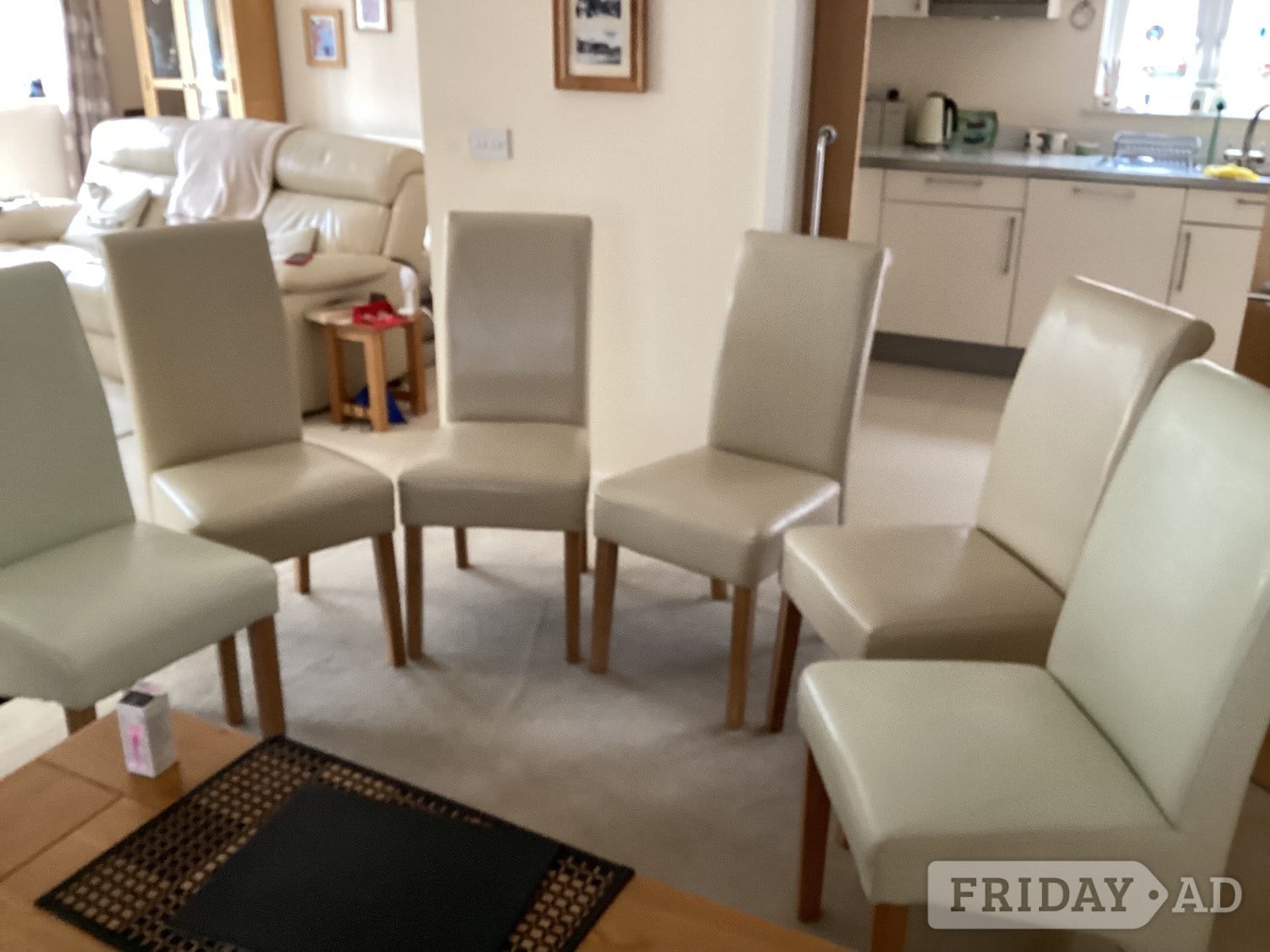 6 LEATHER DINNING CHAIRS in Worthing