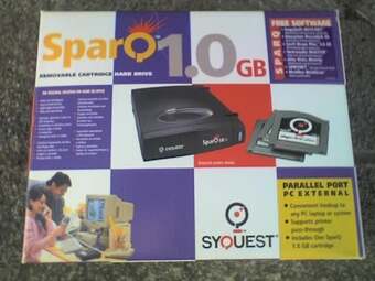 SYQUEST SPARQ 1GB EXTERNAL PARALLEL REMOVABLE DISC DRIVE -BOXED - WORKING