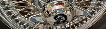  DAIMLER CHROME WIRE WHEELS SHOW STANDARD + BRAND new spinners