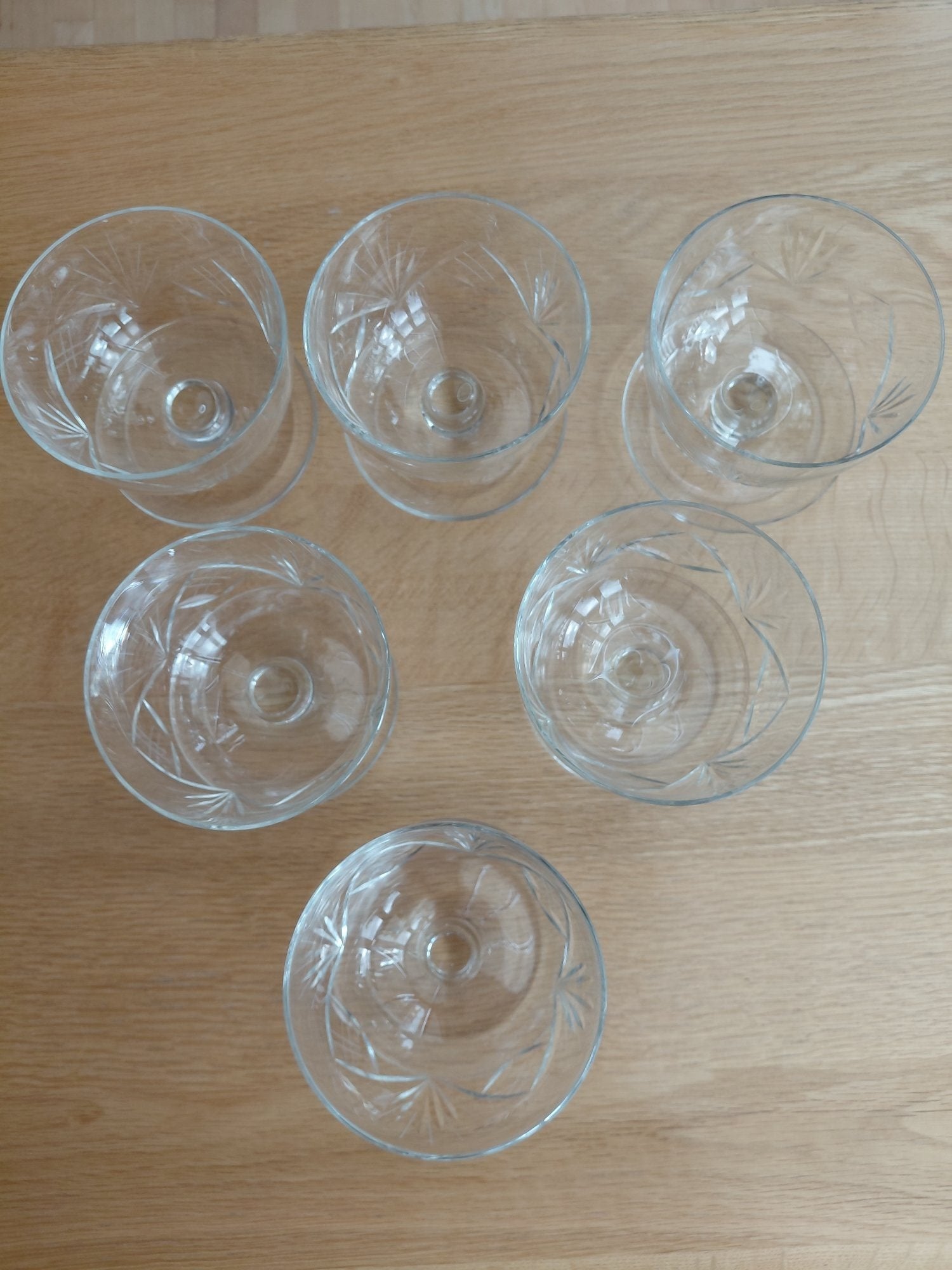 Winchester Set of 6 Crystal Cut Glass Sundae Dessert Dishes – Good Condition