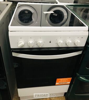 Indesit 50cm wide electric cooker with oven 
