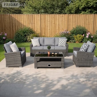 Rattan 2+1+1 Seater Outdoor Garden Furniture Sofa Set