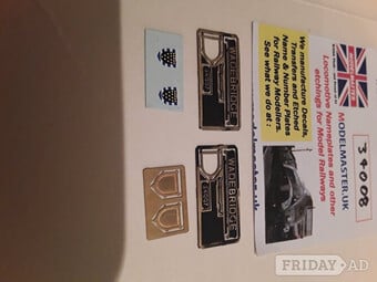 Vintage  OO Gauge  Model Locomotive  Nameplates