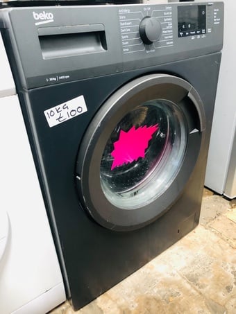 Big Black Beko 10KG load washing machine with massive drum size 