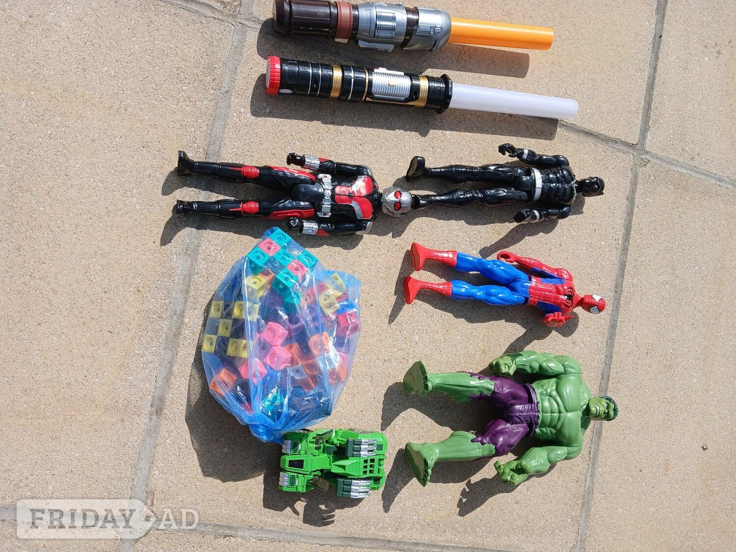 action figures  etc. 