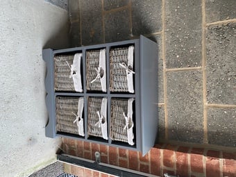 Grey storage unit 