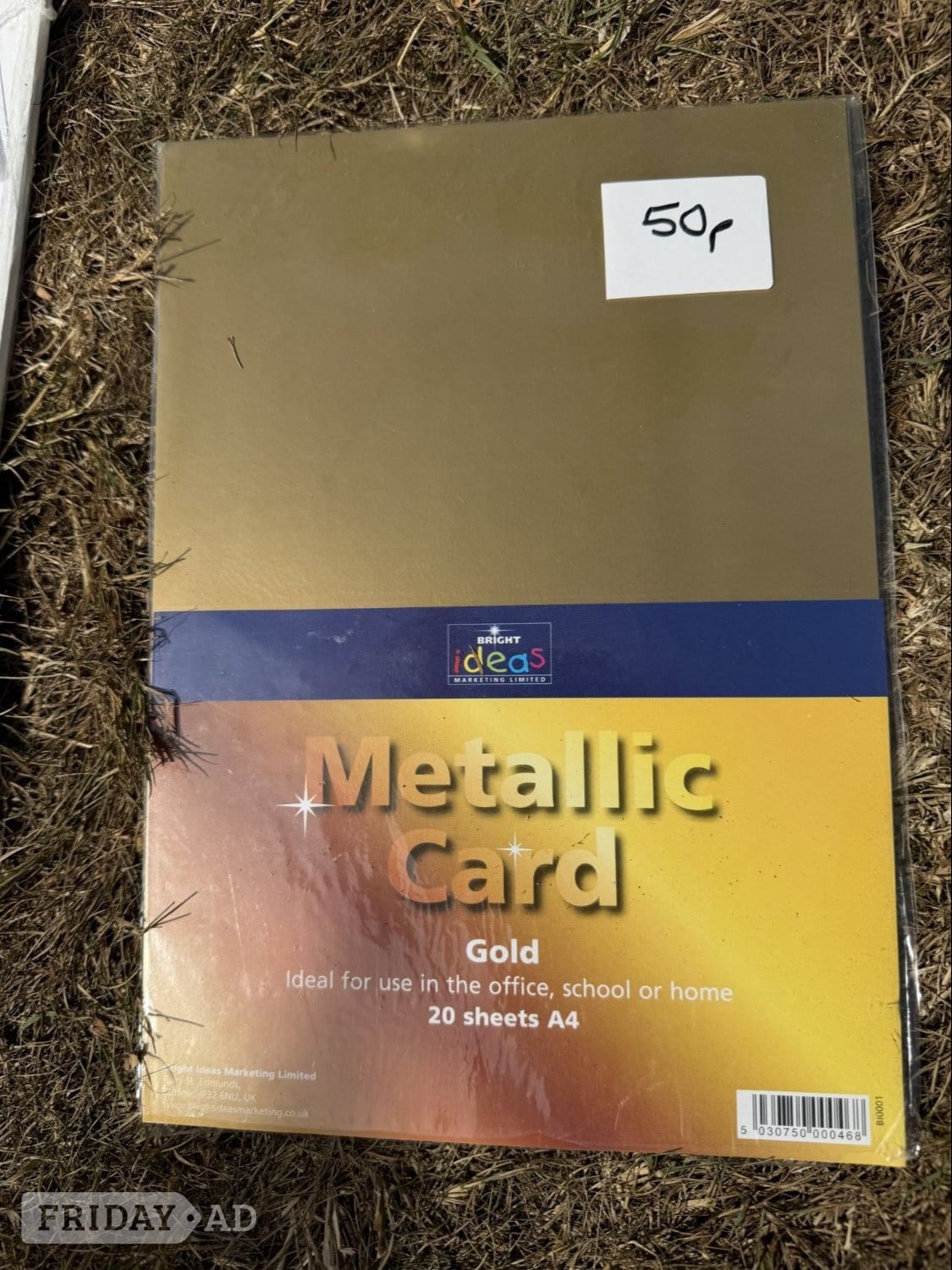 New packet metallic coloured card. Only 50p in Worthing