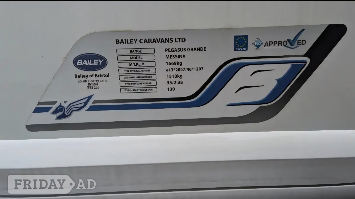 Bailey Pegasus Grande messina  in Worksop