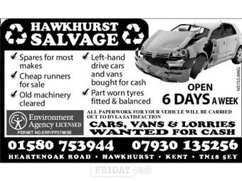 Cars, Vans, Lorries wanted for cash