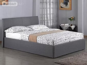 4 FOOT - FUSION OTTOMAN BED - GREY FABRIC