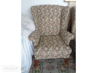 2 parker knoll /high back/wing fireside chairs