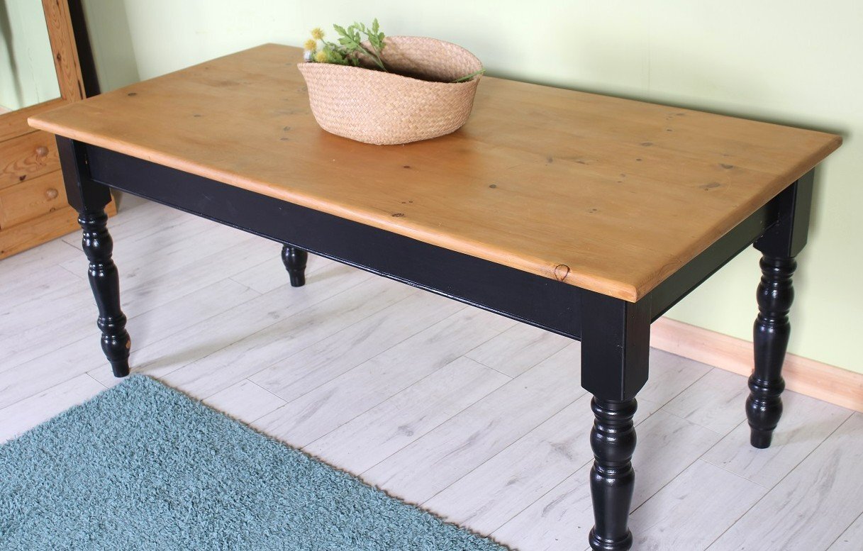 Delivery Options - Large Painted Farmhouse Pine Table Solid - Furniture