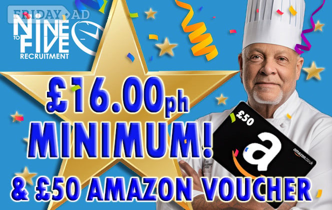£50 Amazon Voucher after your first two shifts! in Bexhill-On-Sea