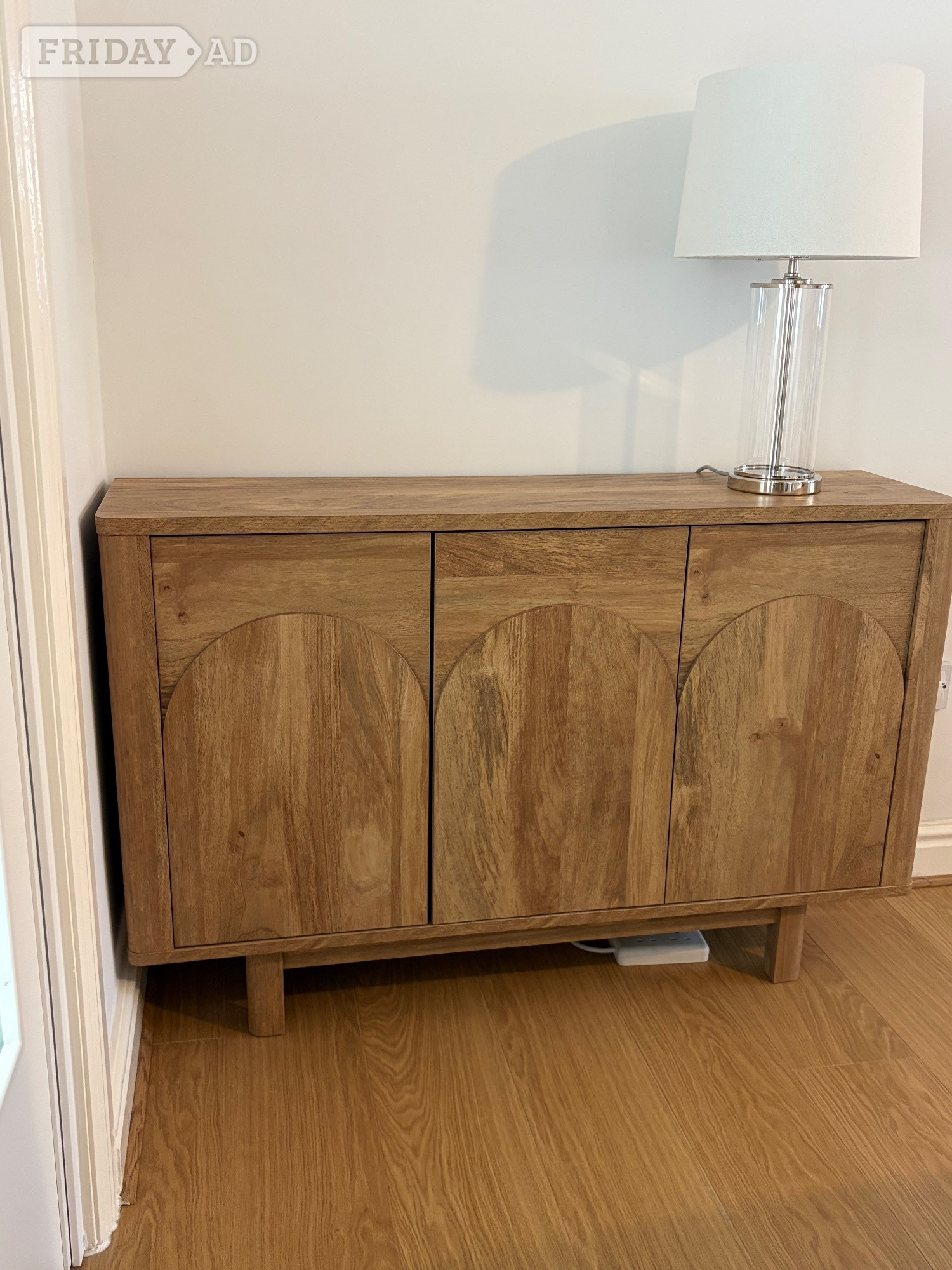 Next sideboard. 3 arched doors. Oak effect. H 75 x w 115.5 x D 30 in Wrexham
