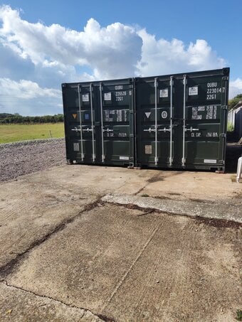 2 storage containers.