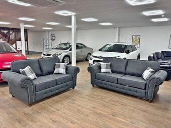 Leather Oakland 3 2 Seater Sofa Set For Sale 