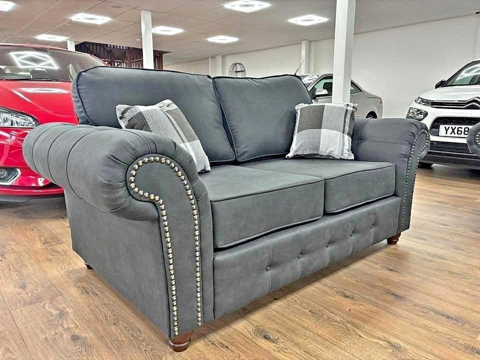 Harrow Leather Oakland 3 2 Seater Sofa Set For Sale 
