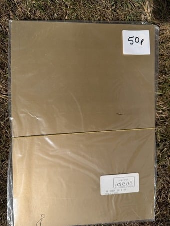Gold coloured A4 craft card. Only 50p