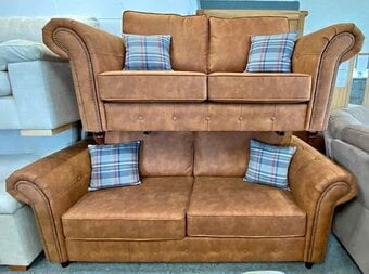Oakland Leather – 2 Seater & 3 Seater Sofa Set ¬ COD ¬ Free Drop