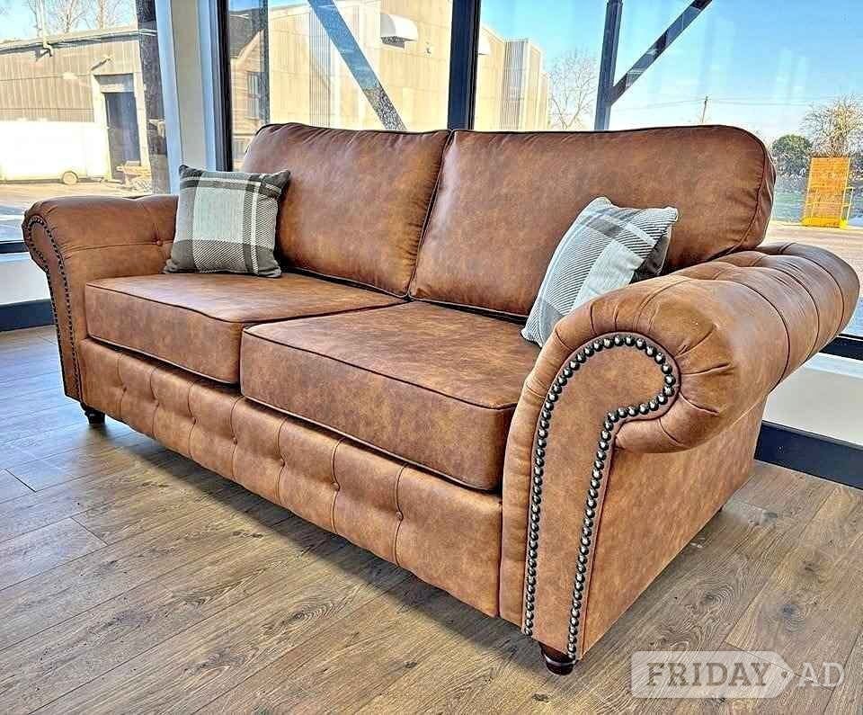 Oakland Leather – 2 Seater & 3 Seater Sofa Set ¬ COD ¬ Free Drop - Furniture