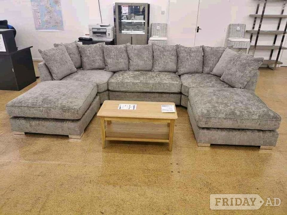 Rugby ✨ Large Grey U Shape Sofa | Brand New | Fast Delivery 🚚