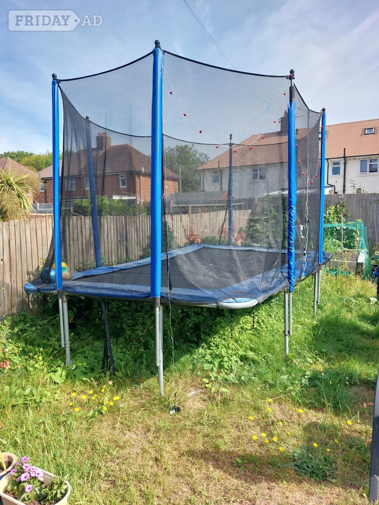 Air King Jump 8x12ft Rectangular Trampoline with Safety net - Sports Equipment in Shoreham-By-Sea