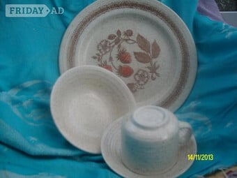 12 place churchill stone cast crockery