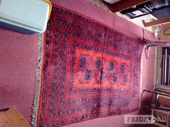 Oriental rug red with pattern 52inc x79inc 