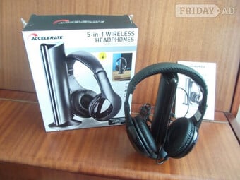 ACCELERATE 5-IN-1 WIRELESS HEADPHONES WITH BUILT IN RECEIVER