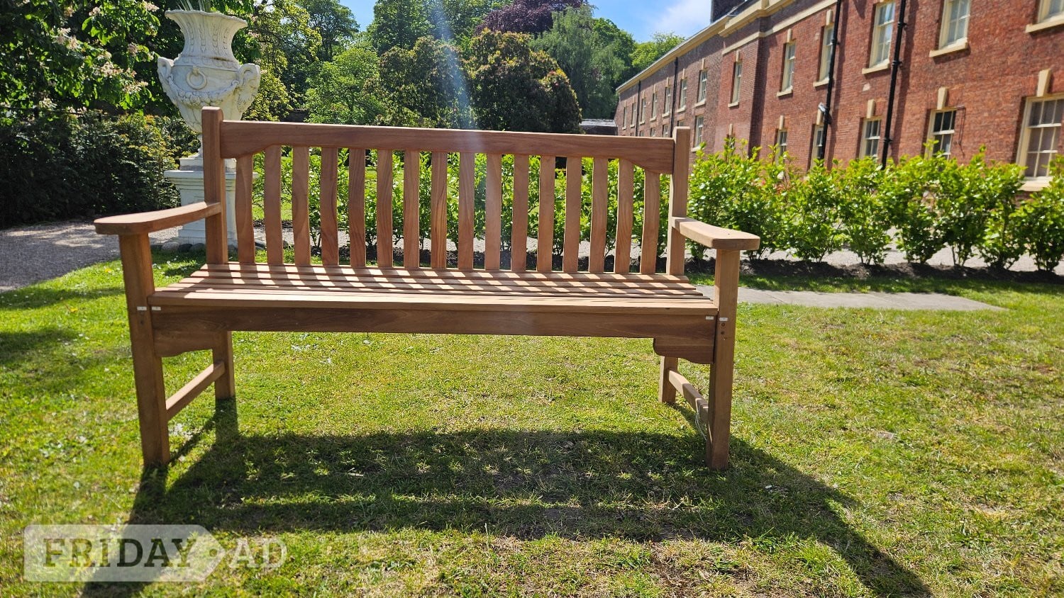 Solid Teak Garden Bench 150cm - Garden in Doncaster