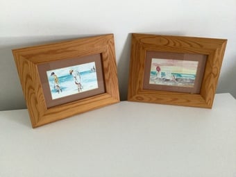 Pine framed pictures 
