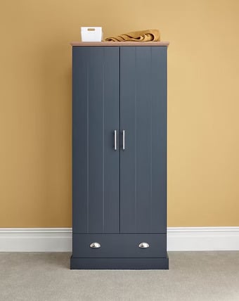 KENDAL 2 DOOR 1 DRAWER WARDROBE - BLUE