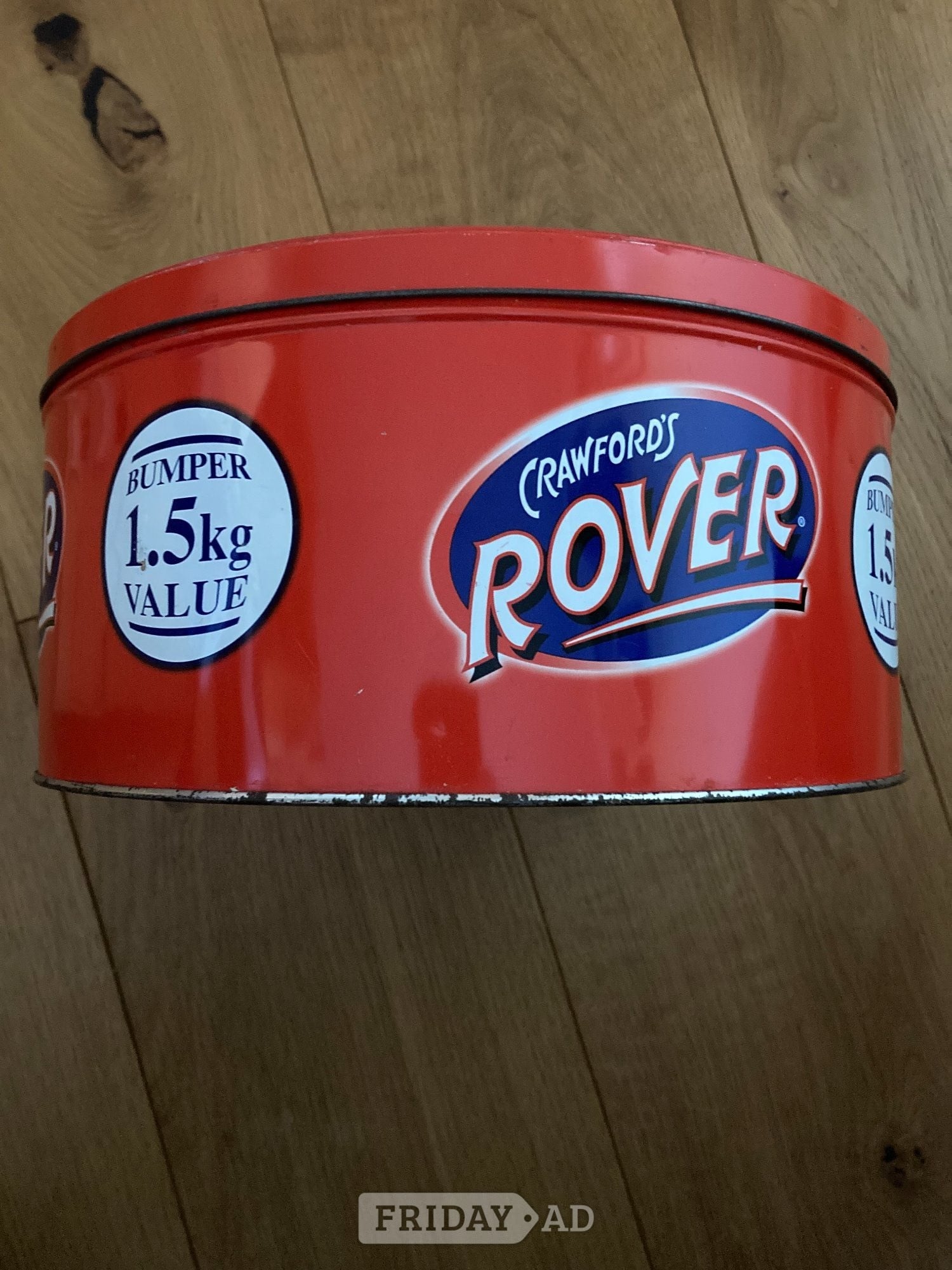Empty Vintage Crawford's Rover Biscuit Tin - 1.5 kg.