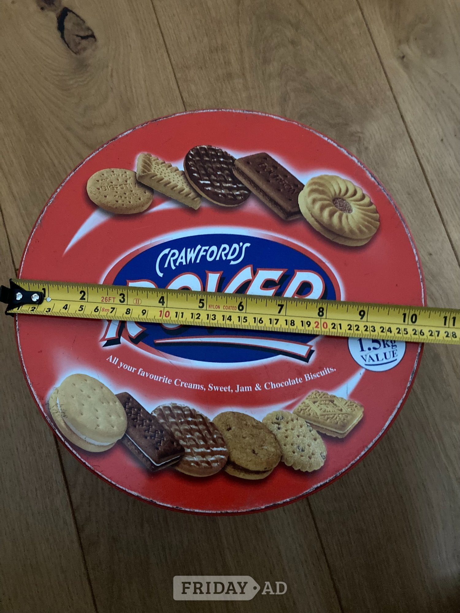 Empty Vintage Crawford's Rover Biscuit Tin - 1.5 kg. - Antiques & Collectables