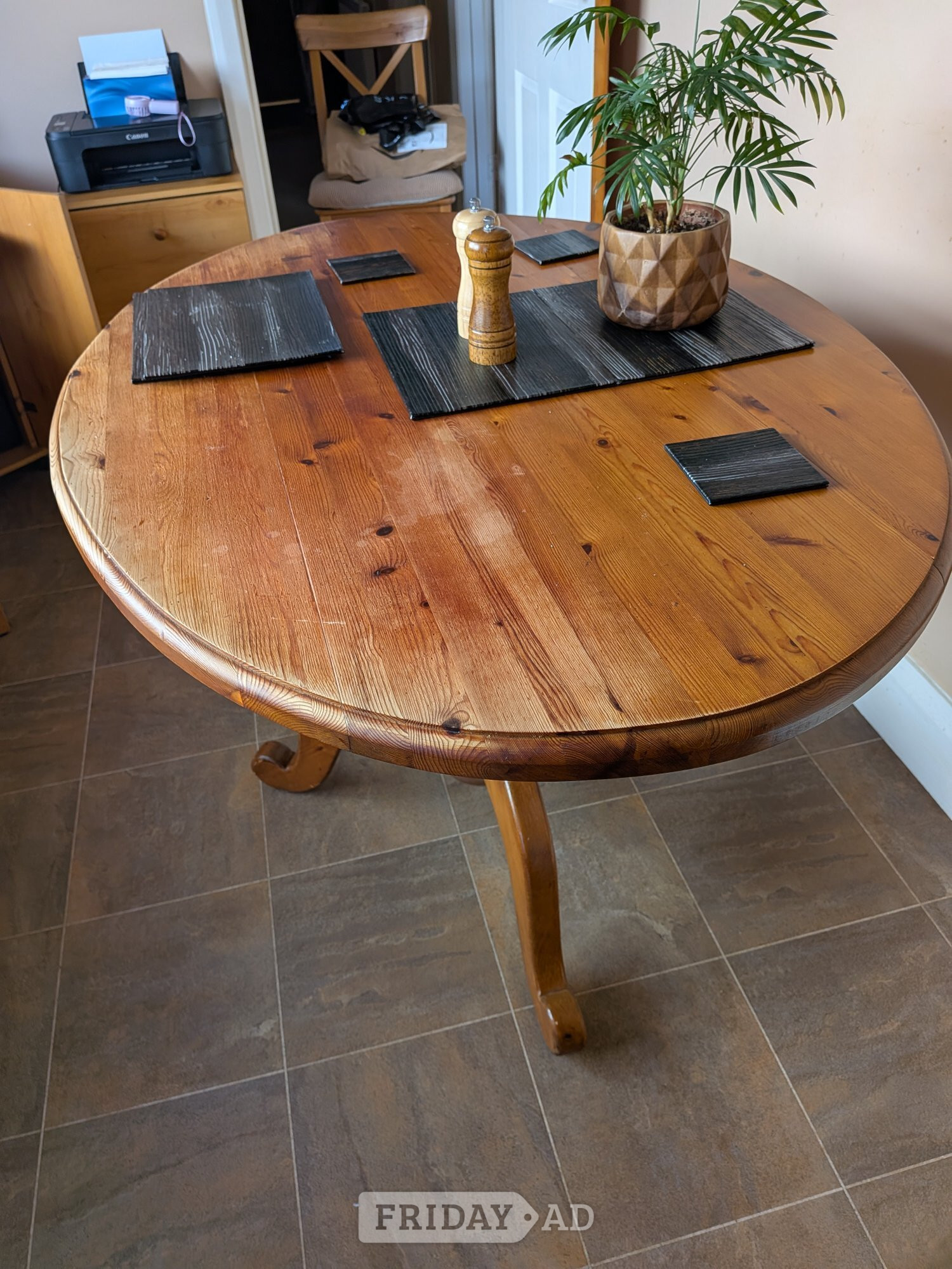 Pine drop leaf Oval Dining  Table