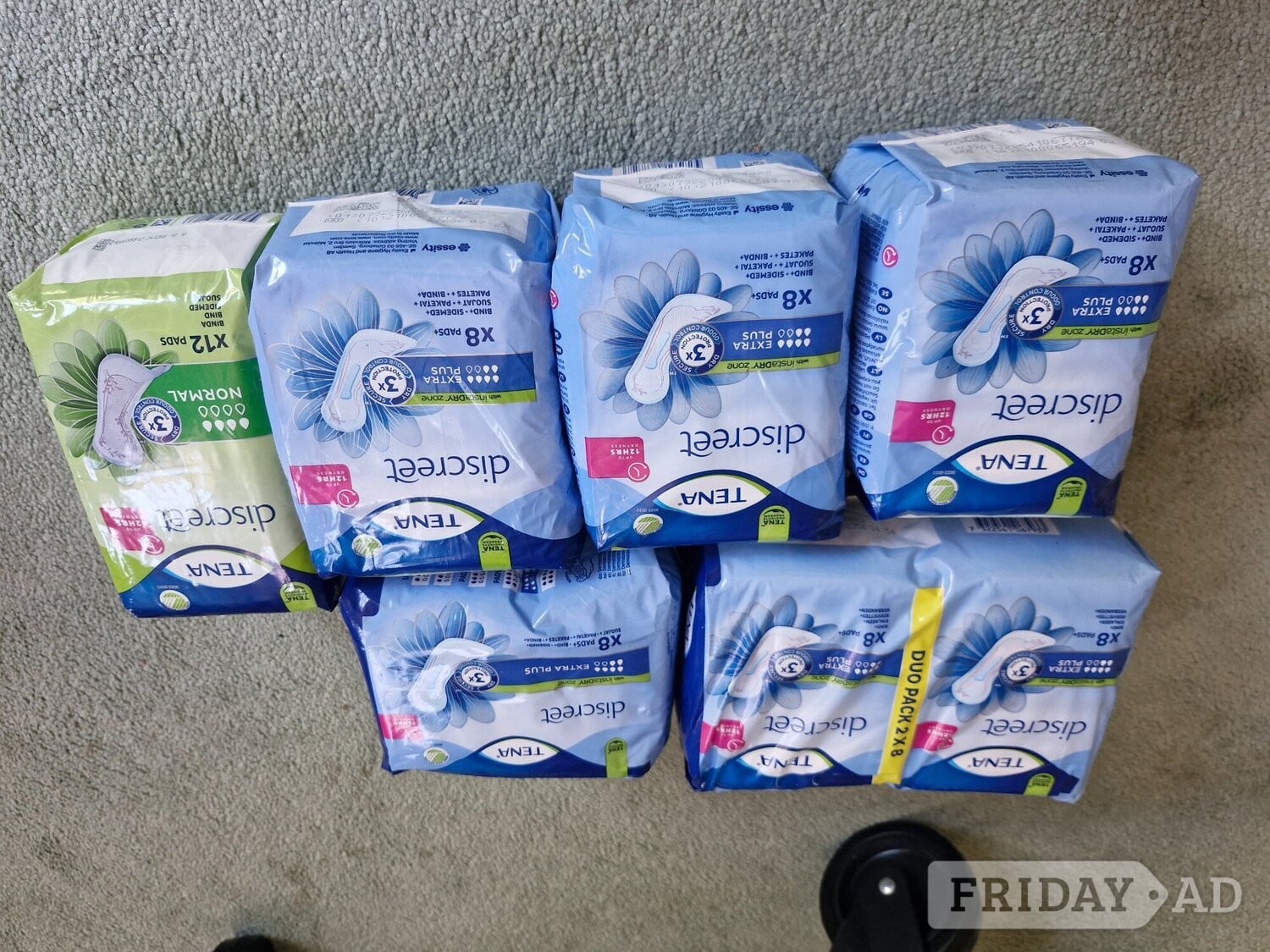 Incontinence pads -various absorbency  in Worthing