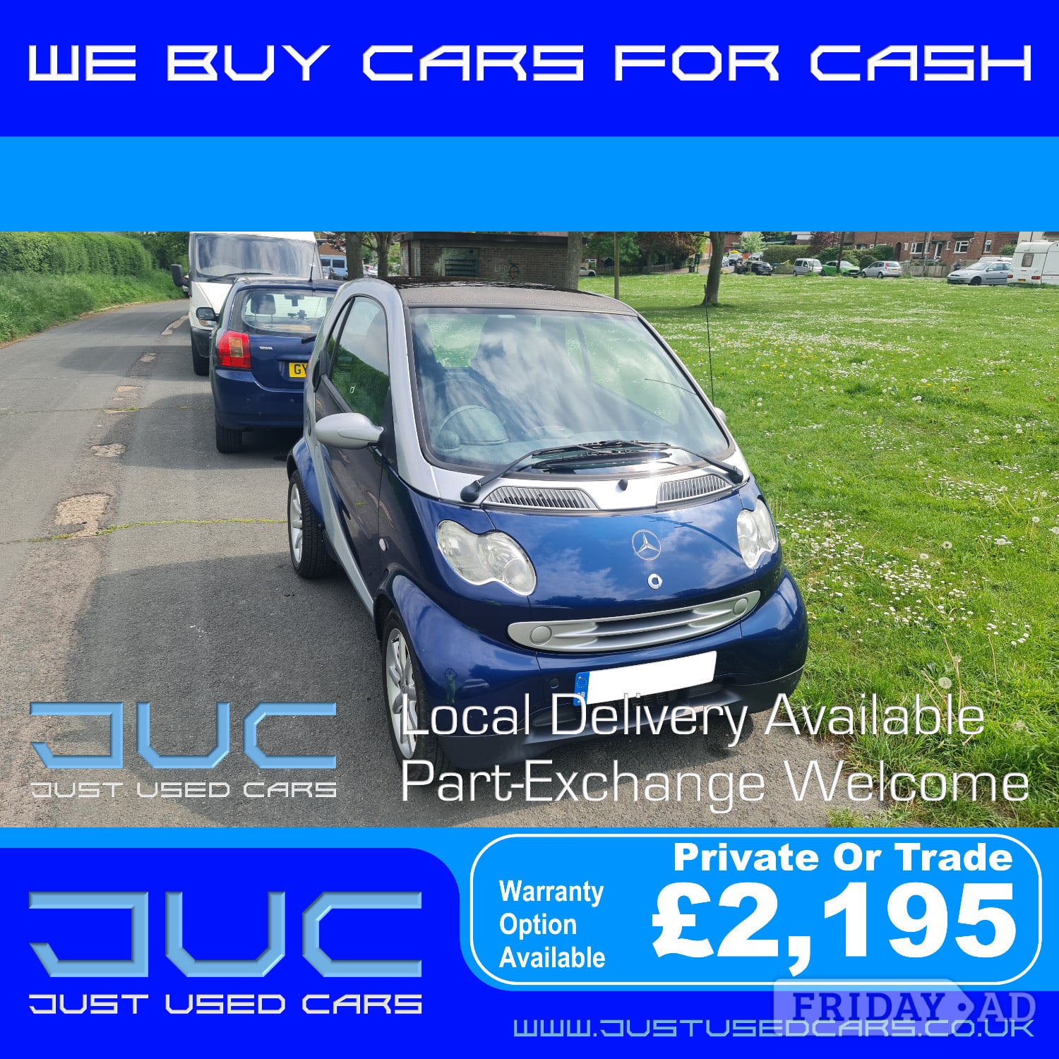 Smart City Fortwo Passion.7 61 Auto (Automatic Petrol)7 Reg in Lewes