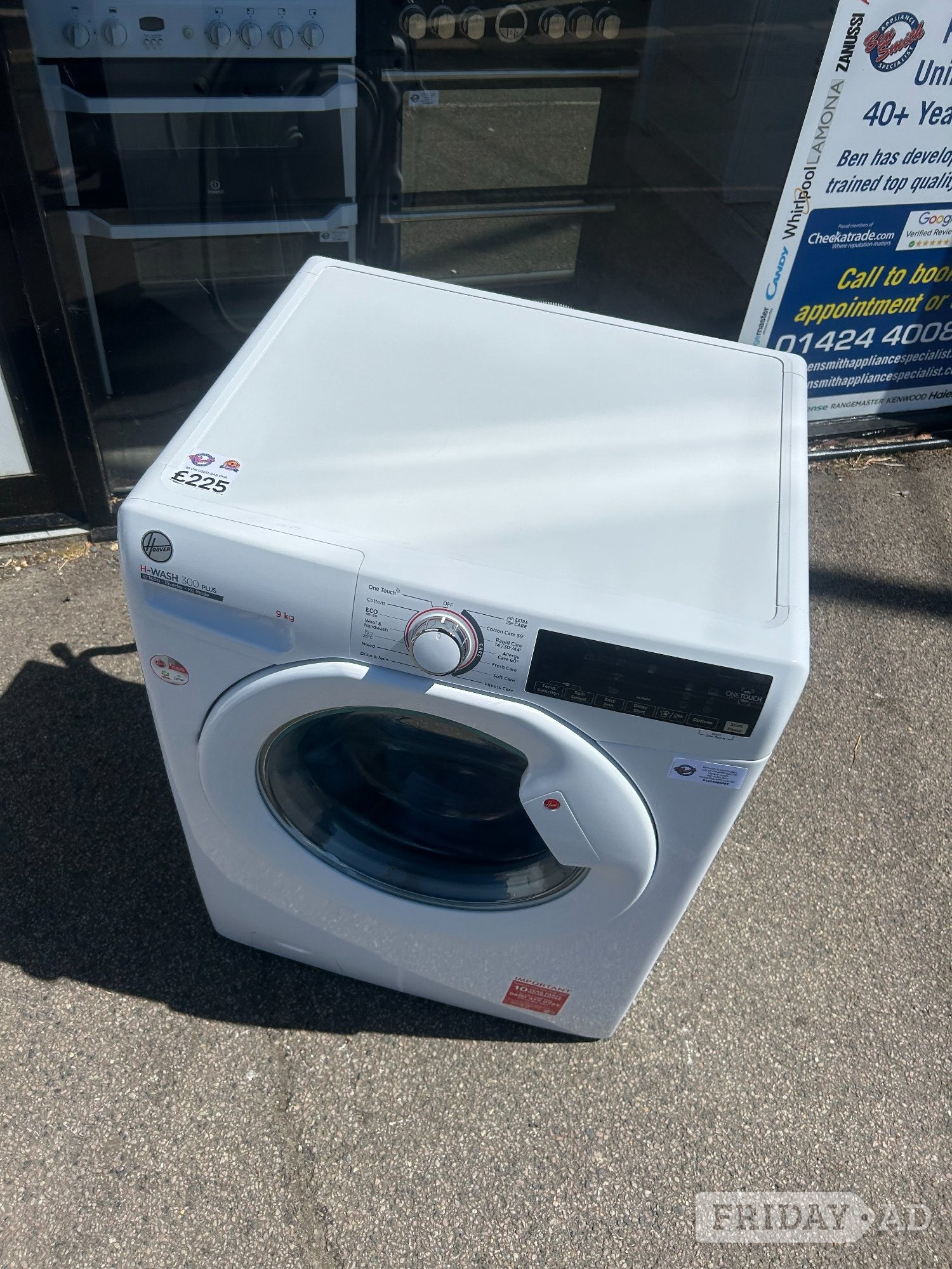 HOOVER 9KG WASHING MACHINE - Home Appliances in St. Leonards-On-Sea