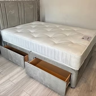 SUPER KING - TENDER SLEEP TUFTED ORTHOPAEDIC MATTRESS DIVAN BASE