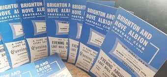 Brighton & Hove albion football programes notes 1950s and 60s