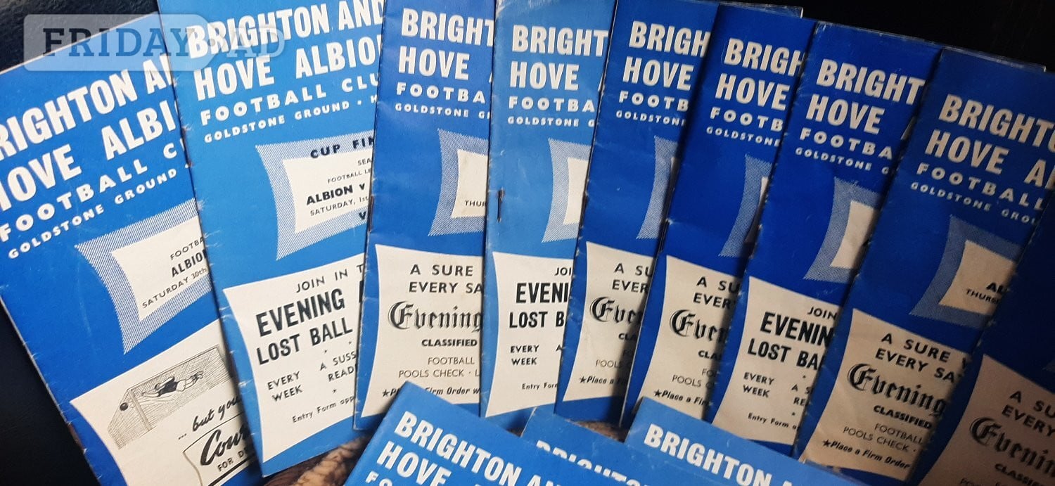 Brighton & Hove albion football programes notes 1950s and 60s - Antiques & Collectables in Shoreham-By-Sea