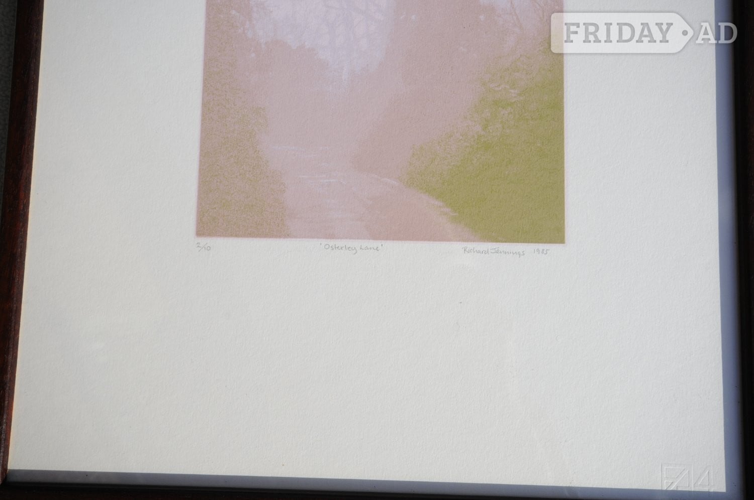Rare Signed Screen Print Richard Jennings Depicting Osterley Lane