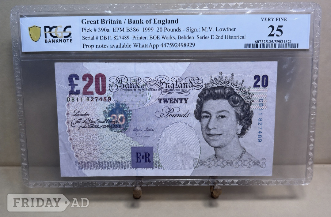 London Queen and king £20 Banknotes collection 
