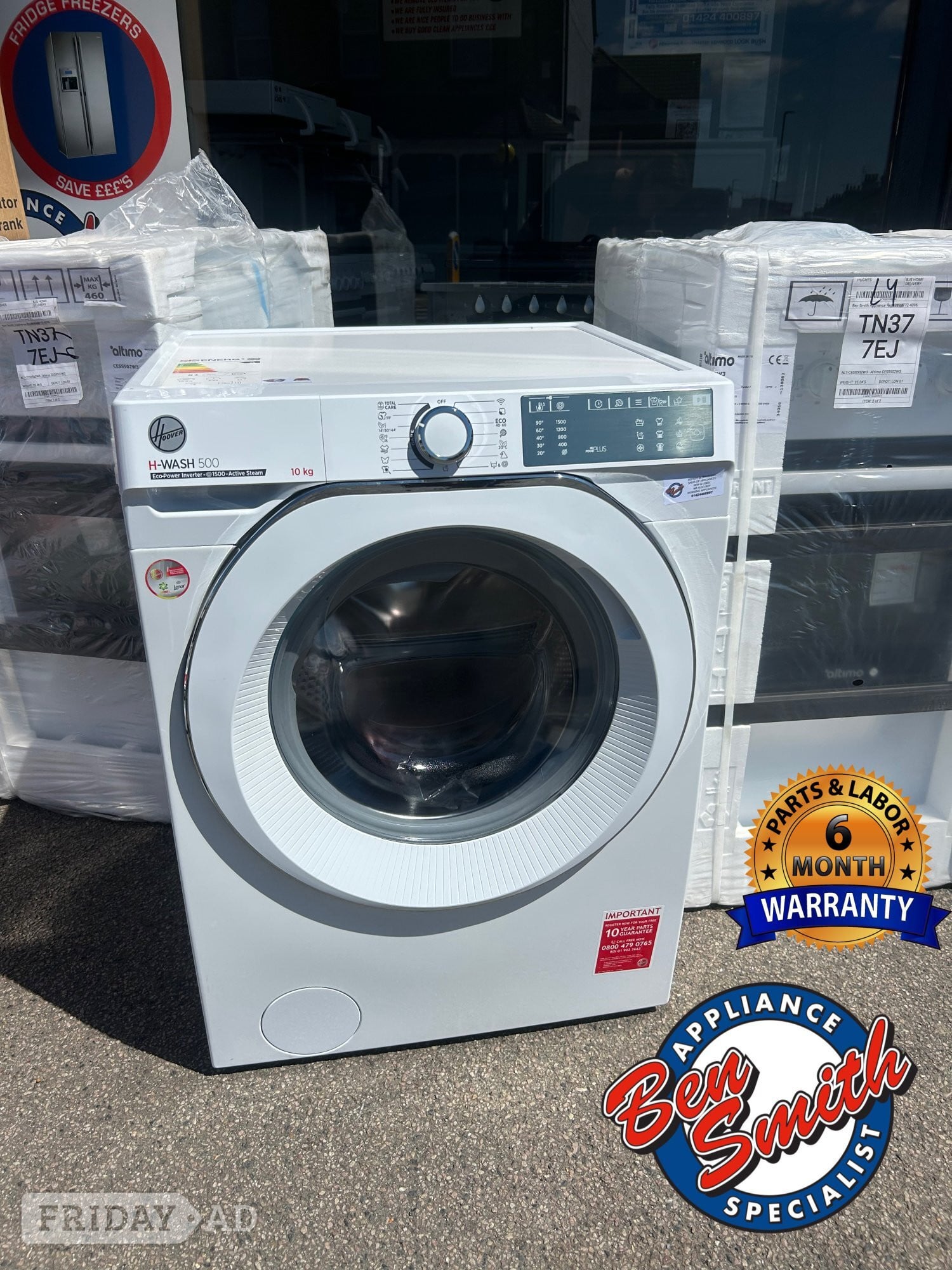 HOOVER 10KG WASHING MACHINE in St. Leonards-On-Sea